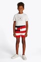 Детские шорты Tommy Hilfiger узор красный KB0KB09470.116.122.PPYA