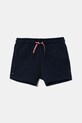 Kratke hlače za bebe Tommy Hilfiger bez uzorka mornarsko plava KN0KN02026.PPYA