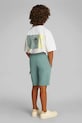 Детски памучен къс панталон Calvin Klein Jeans тюркоазен IB0IB02440.PPYA