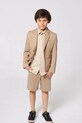 BOSS pantaloni scurți de in pentru copii J51988.162.174 bej