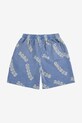Дитячі бавовняні шорти Bobo Choses Wavy 125AC055 блакитний SS25
