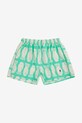 Bobo Choses pantaloni scurți din bumbac pentru copii Lucky Fish 125AC064 turcoaz SS25