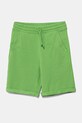 Детски памучен къс панталон United Colors of Benetton памук зелен 3J68C901G.G.Season.PPYA