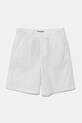 Детски памучен къс панталон United Colors of Benetton памук бял 4AC7C903O.G.Seasonal