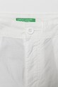 Băieți United Colors of Benetton pantaloni scurți din bumbac pentru copii 4AC7C903O.G.Seasonal alb