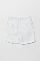Dječje lanene kratke hlače United Colors of Benetton 43WBC901E.G.Seasonal bijela SS25