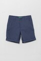 United Colors of Benetton pantaloni scurți de in pentru copii casual bleumarin 43WBC901E.G.Seasonal