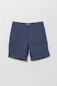Παιδικό λινό σορτς United Colors of Benetton casual σκούρο μπλε 43WBC901E.G.Seasonal