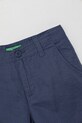 Băieți United Colors of Benetton pantaloni scurți de in pentru copii 43WBC901E.G.Seasonal bleumarin