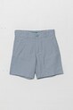 United Colors of Benetton pantaloni scurți de in pentru copii casual albastru 43WBG901G.P.Seasonal