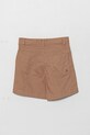 Detské ľanové šortky United Colors of Benetton 43WBG901G.P.Seasonal hnedá SS25