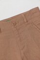 Chlapec Detské ľanové šortky United Colors of Benetton 43WBG901G.P.Seasonal hnedá