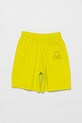 Detské bavlnené šortky United Colors of Benetton 3BL0C903L.G.Seasonal zelená SS25