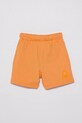 United Colors of Benetton pantaloni scurți din bumbac pentru copii 3BL0G900Q.P.Season.PPYA portocaliu SS25