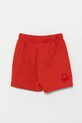 Дитячі бавовняні шорти United Colors of Benetton 3BL0G900Q.P.Season.PPYA червоний SS25