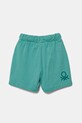 Detské bavlnené šortky United Colors of Benetton 3BL0G900Q.P.Season.PPYA tyrkysová SS25