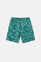 Детские хлопковые шорты United Colors of Benetton узор бирюзовый 32IEG901Y.P.Seasonal