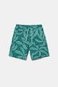 United Colors of Benetton szorty bawełniane dziecięce wzorzyste turkusowy 32IEG901Y.P.Seasonal