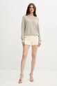 Elisabetta Franchi pantaloni scurți SH00851E2 galben SS25