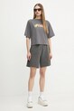 Pinko pantaloncini in cotone 104619.A2CV grigio SS25