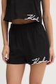 Bombažne kratke hlače za na plažo Karl Lagerfeld črna A1W46038