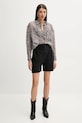 IRO shorts con aggiunta di lana WP30CARRINA nero SS25