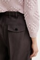 Liviana Conti pantaloni scurți din amestec de in maro L5SM19