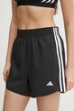 adidas Performance pantaloni scurți de antrenament 3 Stripes panza negru JF4359