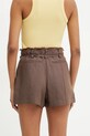 Abbigliamento Patrizia Pepe pantaloncini in lino misto 2P1660.A052 marrone
