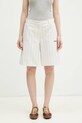 adidas Originals pantaloni scurți PINSTRIPE SHORT panza bej JC7684