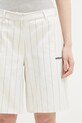 Kratke hlače adidas Originals PINSTRIPE SHORT bež JC7684
