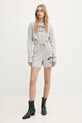 Moschino Jeans pantaloni scurti din bumbac 0380.3201 gri SS25