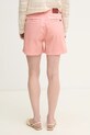 Îmbrăcăminte Pepe Jeans pantaloni scurți MID WAIST REGULAR CHINO SHORT VANIA PL801168 roz