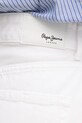 Pepe Jeans pantaloni scurti jeans BERMUDA SHORT UHW WHT alb PL801181