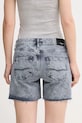 Pepe Jeans pantaloni scurți din bumbac REGULAR SHORT MW DISTRESSED PL801186UN4 bleumarin SS25