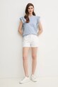 Pepe Jeans szorty jeansowe FITTED SHORT HW MARY PL801191TA8 biały SS25