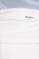 Pepe Jeans szorty jeansowe FITTED SHORT HW MARY biały PL801191TA8