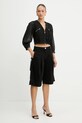 Pinko szorty bawełniane 105245.A2M8 czarny SS25