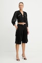 Βαμβακερό σορτσάκι Pinko 105245.A2M8 μαύρο SS25