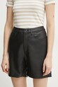 MICHAEL Michael Kors pantaloni scurti de piele piele naturală negru MR530SVFAF