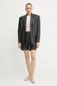 MICHAEL Michael Kors bőr rövidnadrág MR530SVFAF fekete SS25