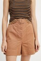 Weekend Max Mara pantaloni scurți din amestec de in cu un amestec de in maro 2515141012600