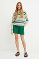 Weekend Max Mara pantaloni scurti din bumbac 2515141016600 verde SS25