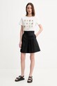 Weekend Max Mara pantaloni scurți din amestec de in 2515141032600 negru SS25