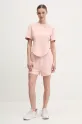 Βαμβακερό σορτσάκι adidas by Stella McCartney JI5060 ροζ SS25