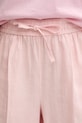 United Colors of Benetton szorty lniane różowy 4AGHD901T