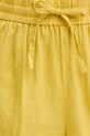 United Colors of Benetton szorty lniane 4AGHD901T żółty