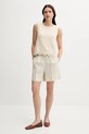 United Colors of Benetton pantaloni scurți din in 4AGHD901T bej SS25