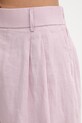 United Colors of Benetton šortky dámské lněné růžová 4AGHD901V