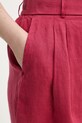 United Colors of Benetton šortky dámské lněné červená 4AGHD901V